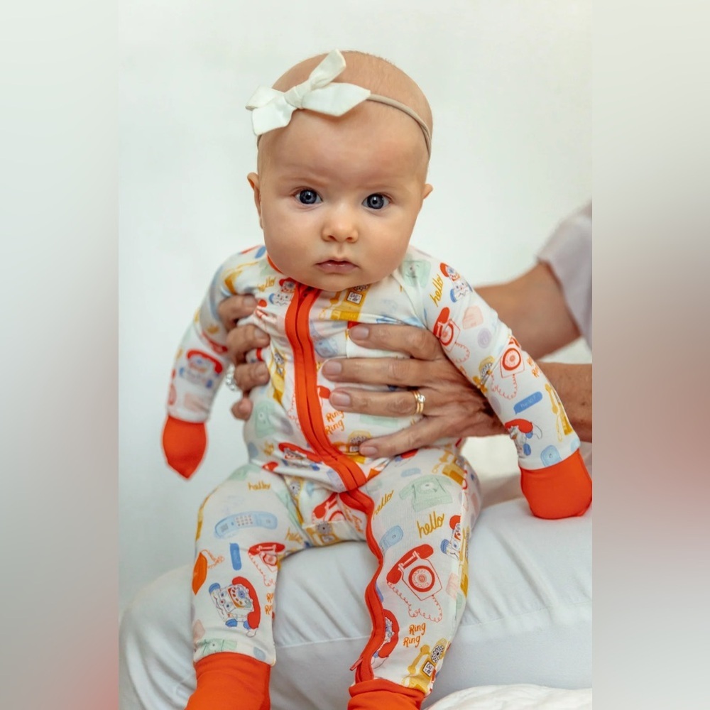 PB+GRAPE| ‘Ring Ring’ Bamboo Footie Pajamas